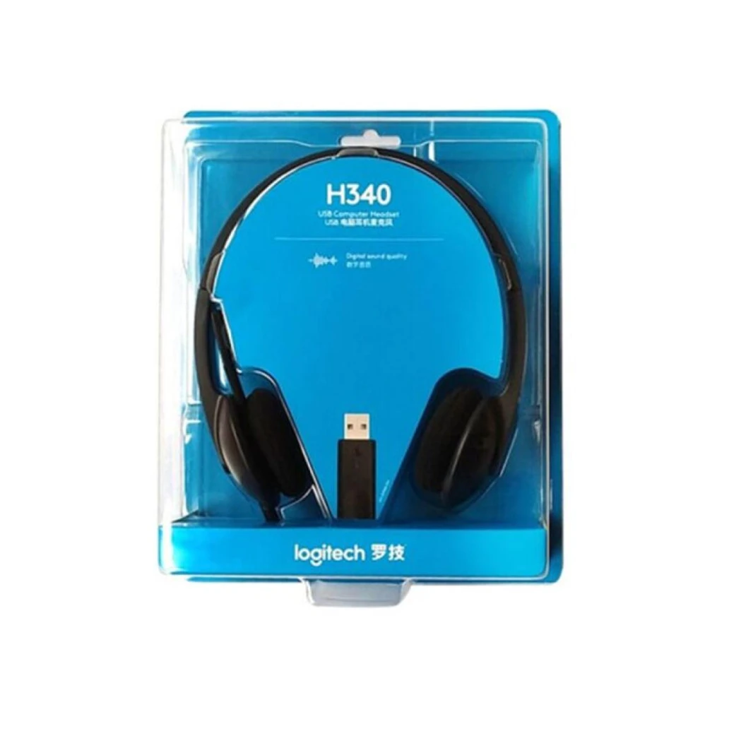 Logitech USB Headset H340, Stereo, USB Headset for Windows and Mac - Black