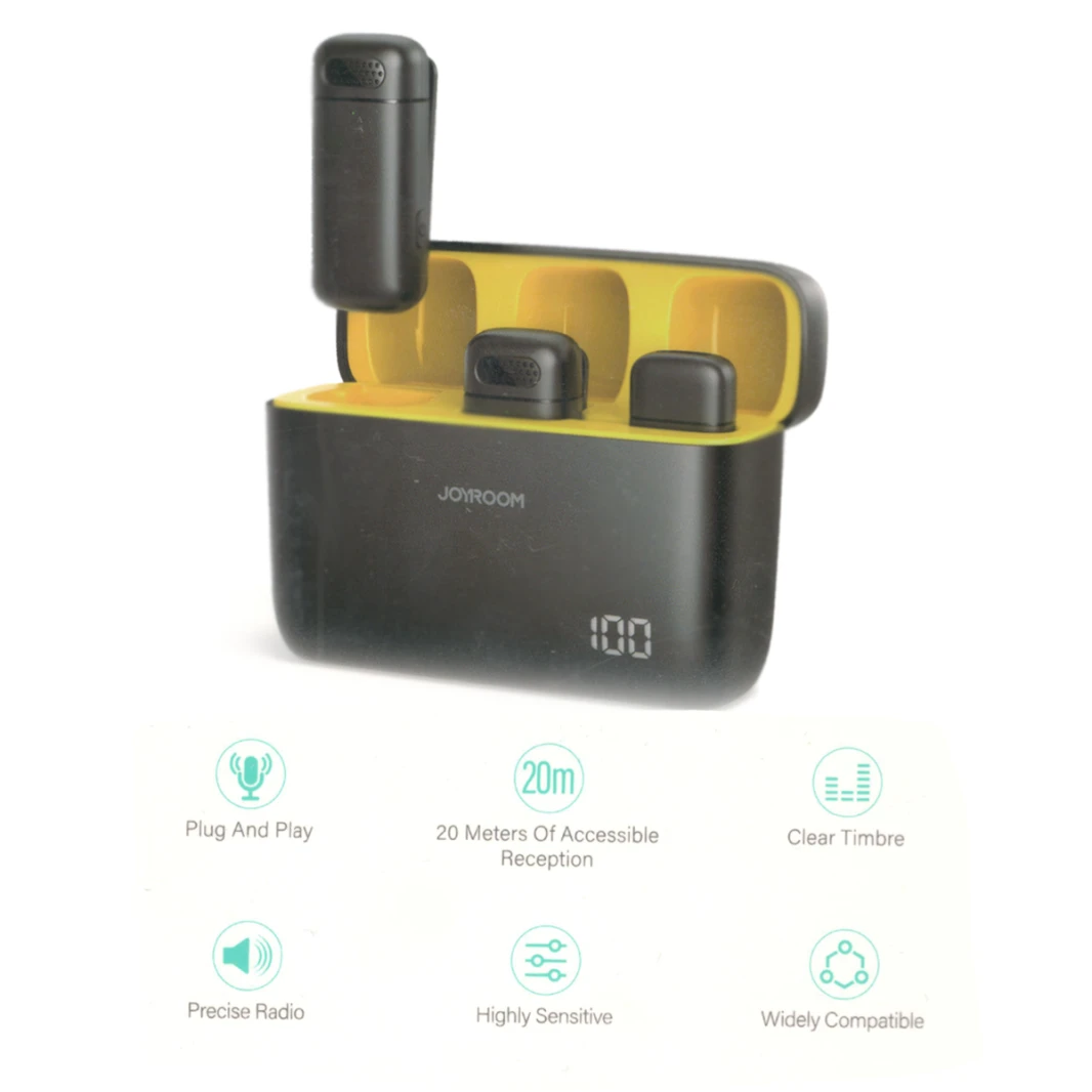Joyroom JR-OJM01-L Wireless Microphone Lighting Iphone / "Signal Mic", 20 Meters Of Accessible Reception, Clear Timbre for Interviews and Blogs
