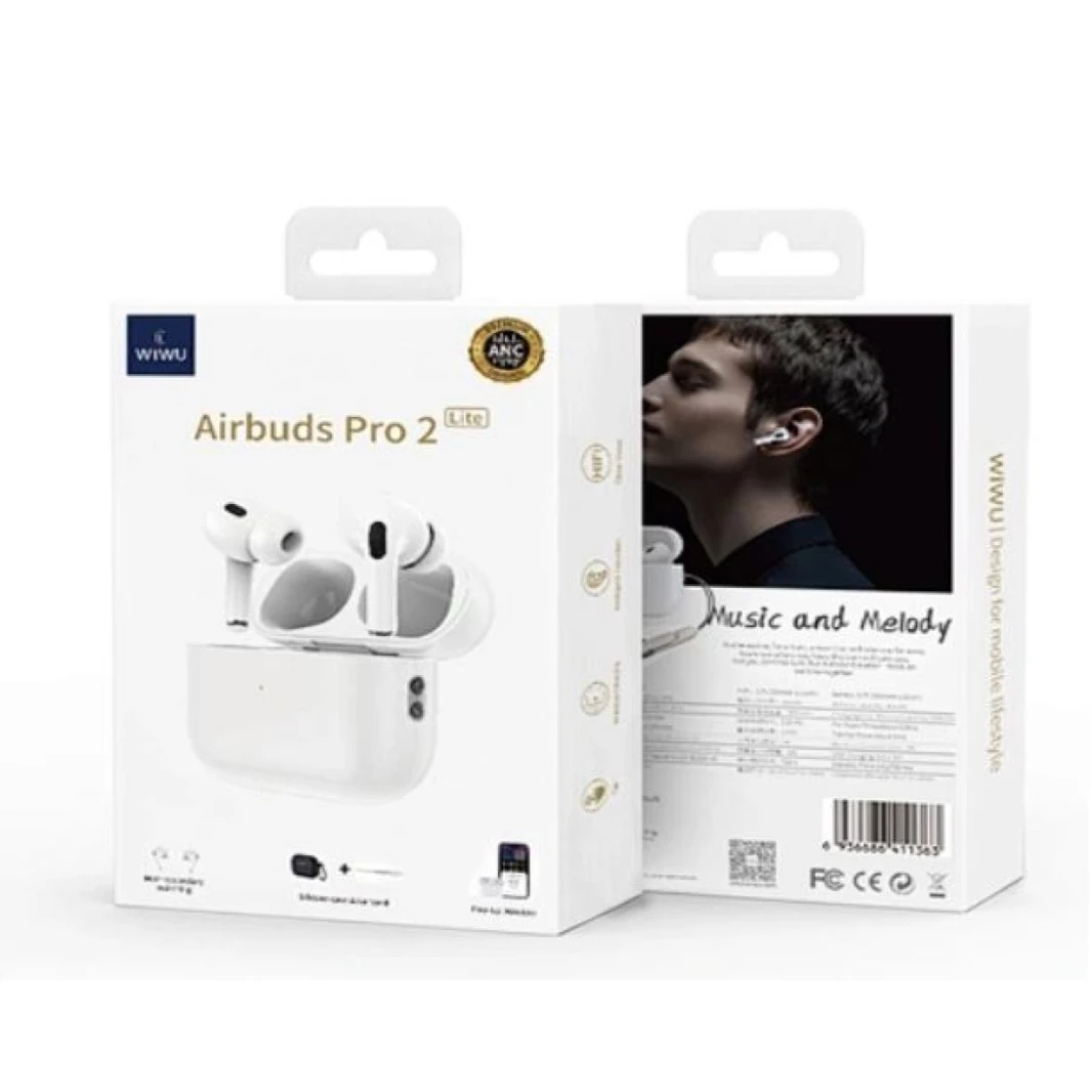 WiWU Airbuds Pro 2 ANC Technology Up to 50% Noise Reduction True Wireless Noise Cancelling - 18 Monthly Warranty