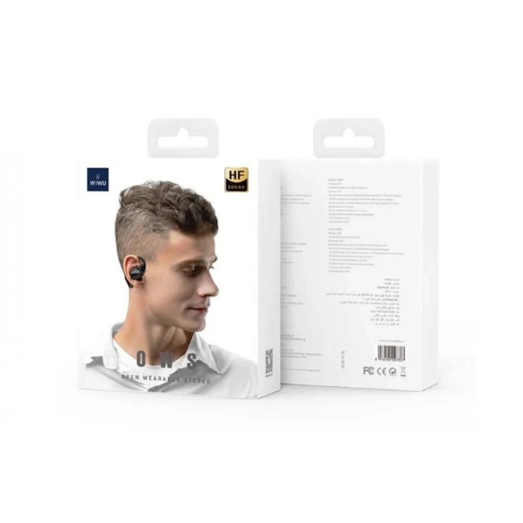 WiWU OpenBuds O100 True Wireless Bluetooth V5.3 Earphone Ergonomic Headsets Type C charging port