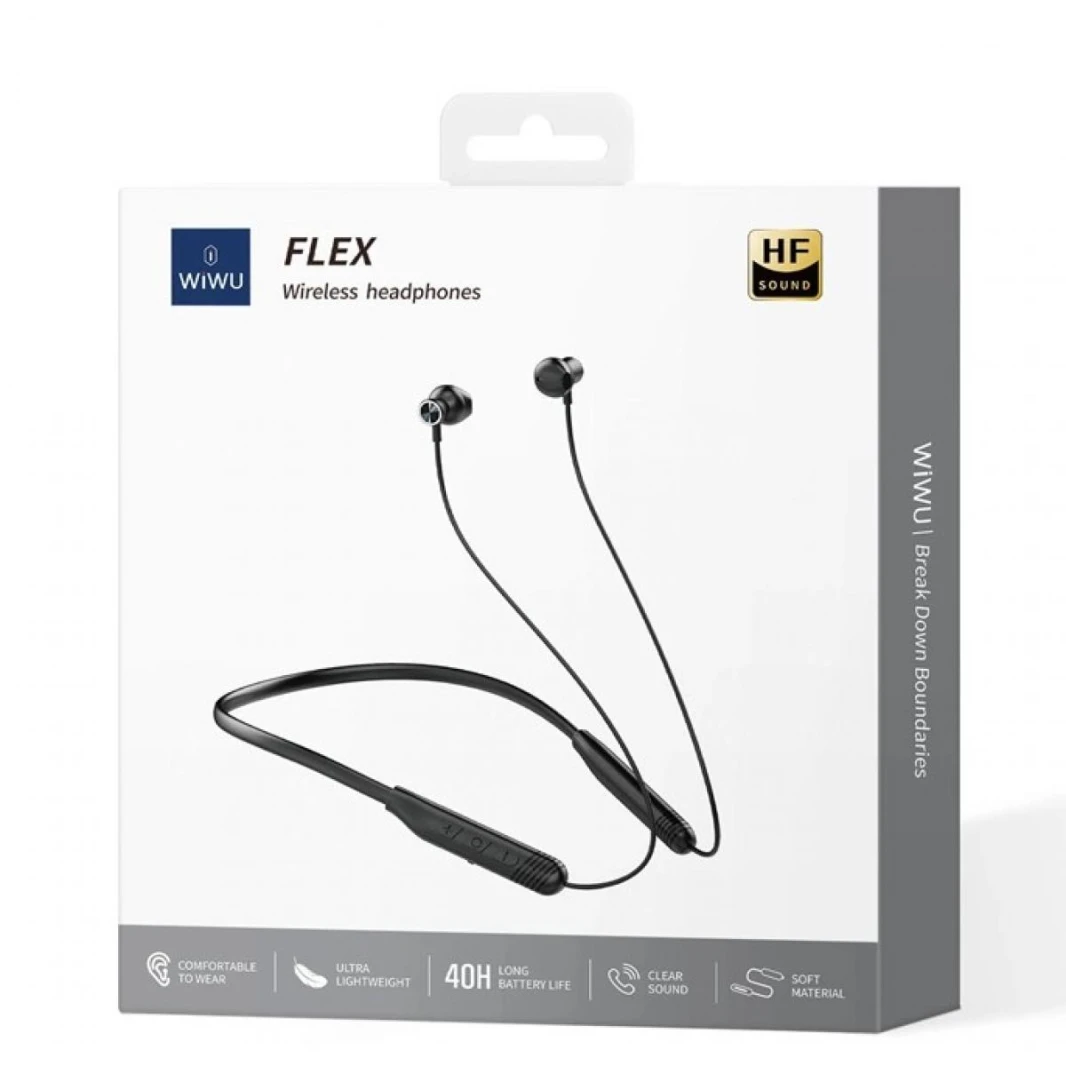 WIWU Smart Wireless Headphones Blutooth Headset With MIC Noise Cancellation Bass Stereo Earphone,Neckband Blutooth Headphones