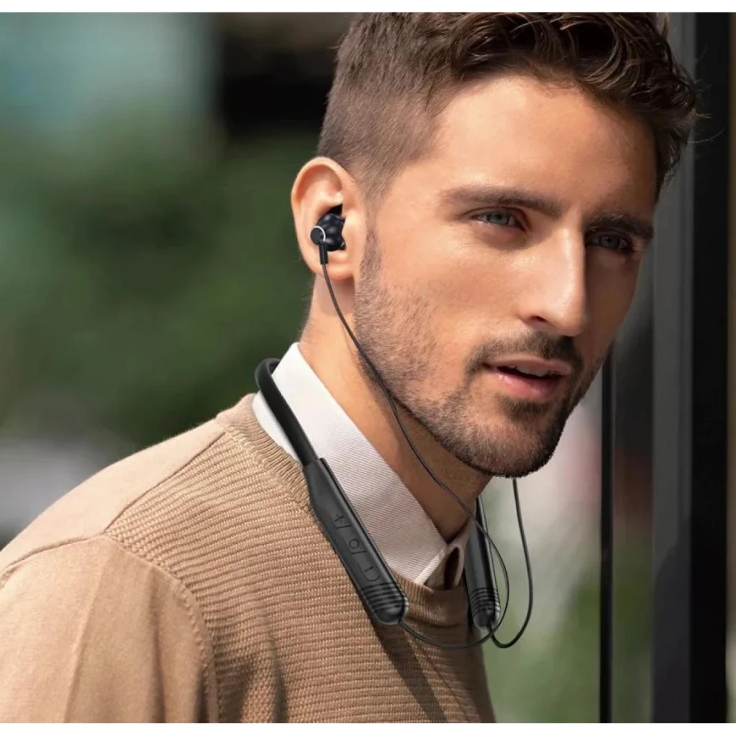 WIWU Smart Wireless Headphones Blutooth Headset With MIC Noise Cancellation Bass Stereo Earphone,Neckband Blutooth Headphones