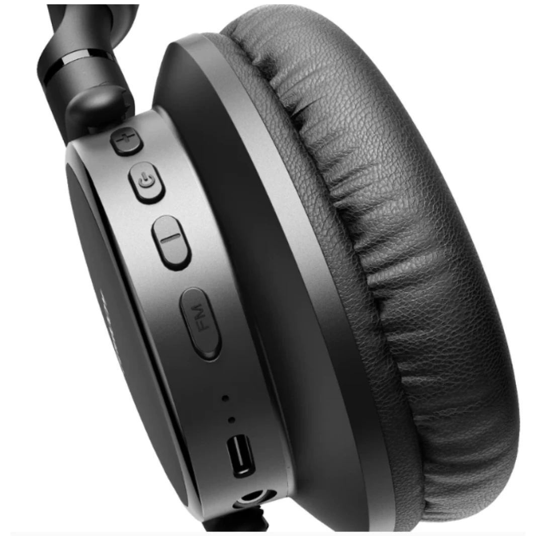 Joyroom JR-OH1 Foldable Wireless Over Ear Headphones Pure Bass Sound With Noise Cancelling Microphone Bluetooth Headset Black / 18 Months Warranty