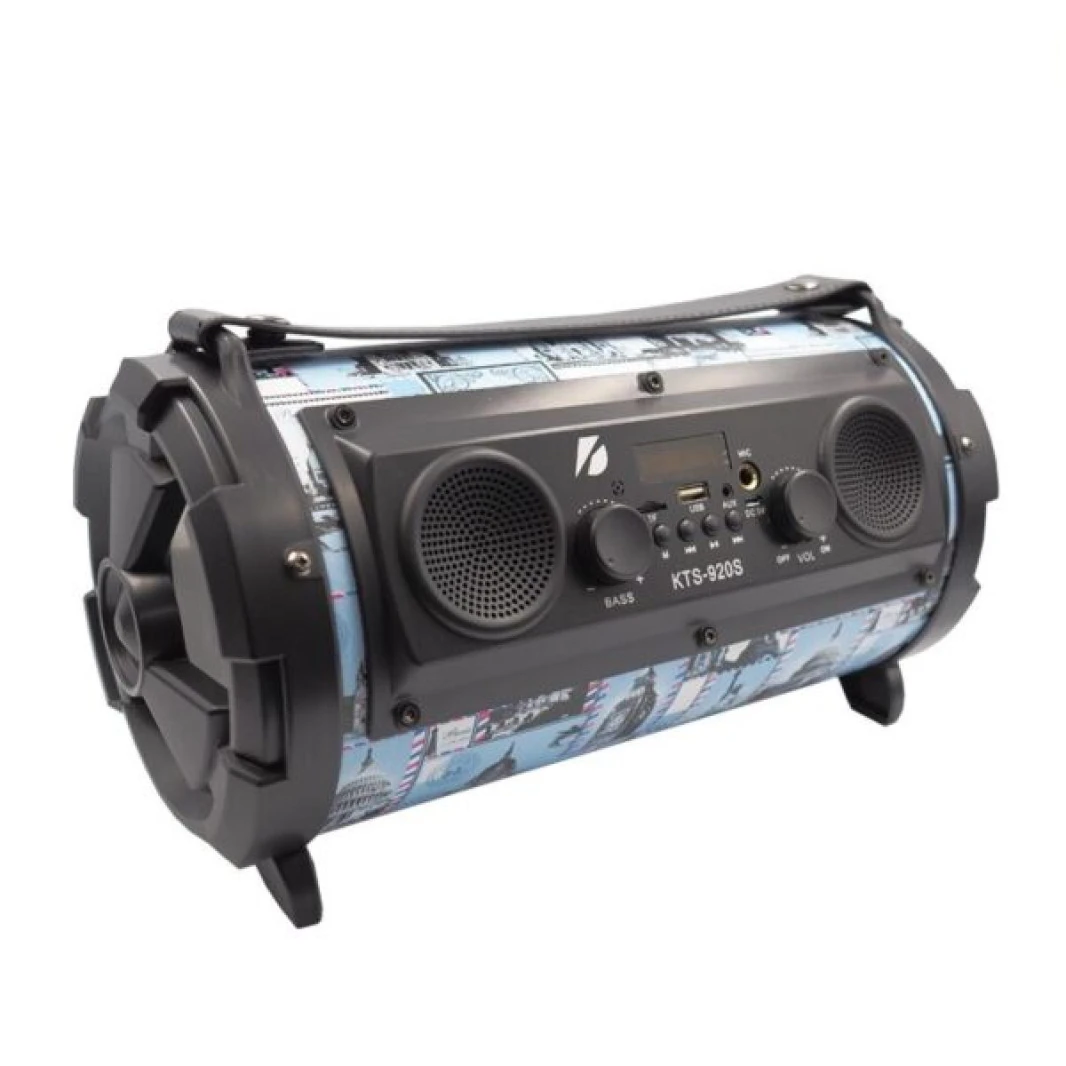 KTS Portable Speaker 5.25″ Super Bass 15W  Bluetooth / FM Radio / Karaoke / LED Lights KTS-920S