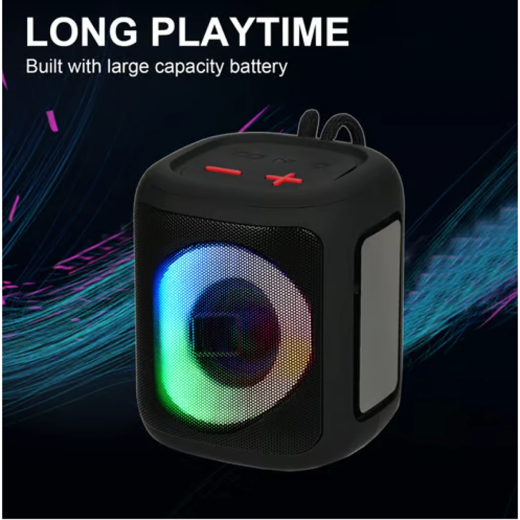 A80 Portable Outdoor BT 5.0 Speaker Waterproof RGB Breathing Light Subwoofer Portable Wireless Speaker Built-in 1200MAH Battery