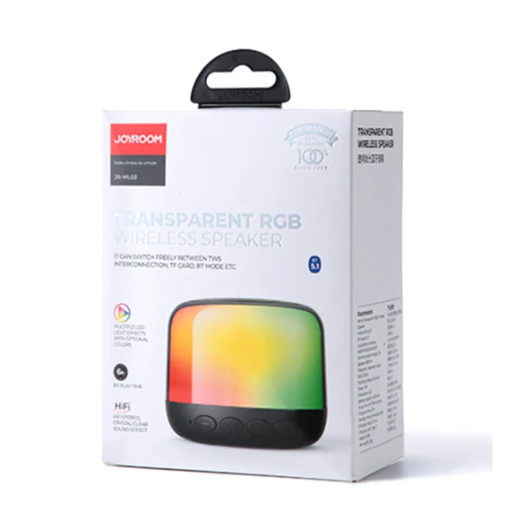 Joyroom JR-ML03 Transparent RGB Wireless Speaker 5.1 BT Hifi STEREO 6H Play Time
