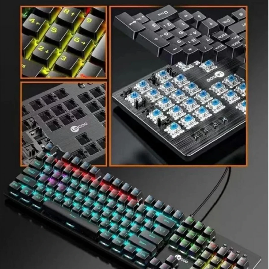 Lecoo GK302 Wired Mechanical Keyboard RGB LED