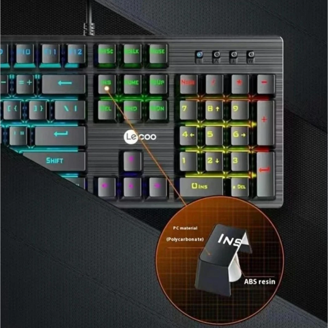 Lecoo GK302 Wired Mechanical Keyboard RGB LED