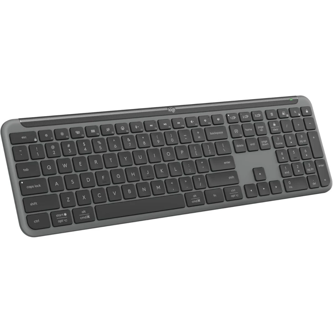 Logitech Signature Slim K950 Wireless Keyboard, Sleek Design, Switch Typing Between Devices, Quiet Typing, Bluetooth, Multi-OS, Windows, Mac, Chrome - Graphite
