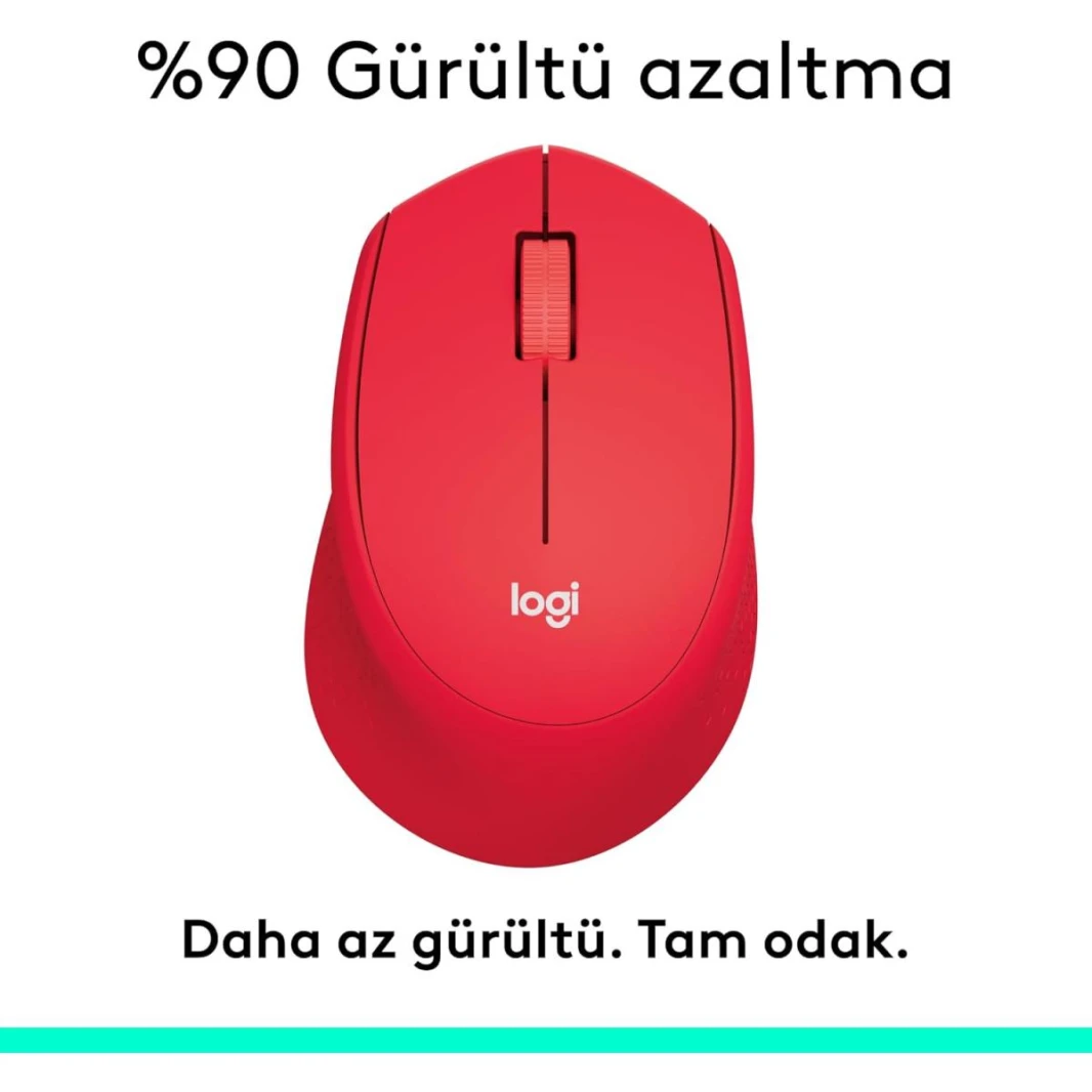 Logitech M330 Silent Mouse, Wireless,  (Red)