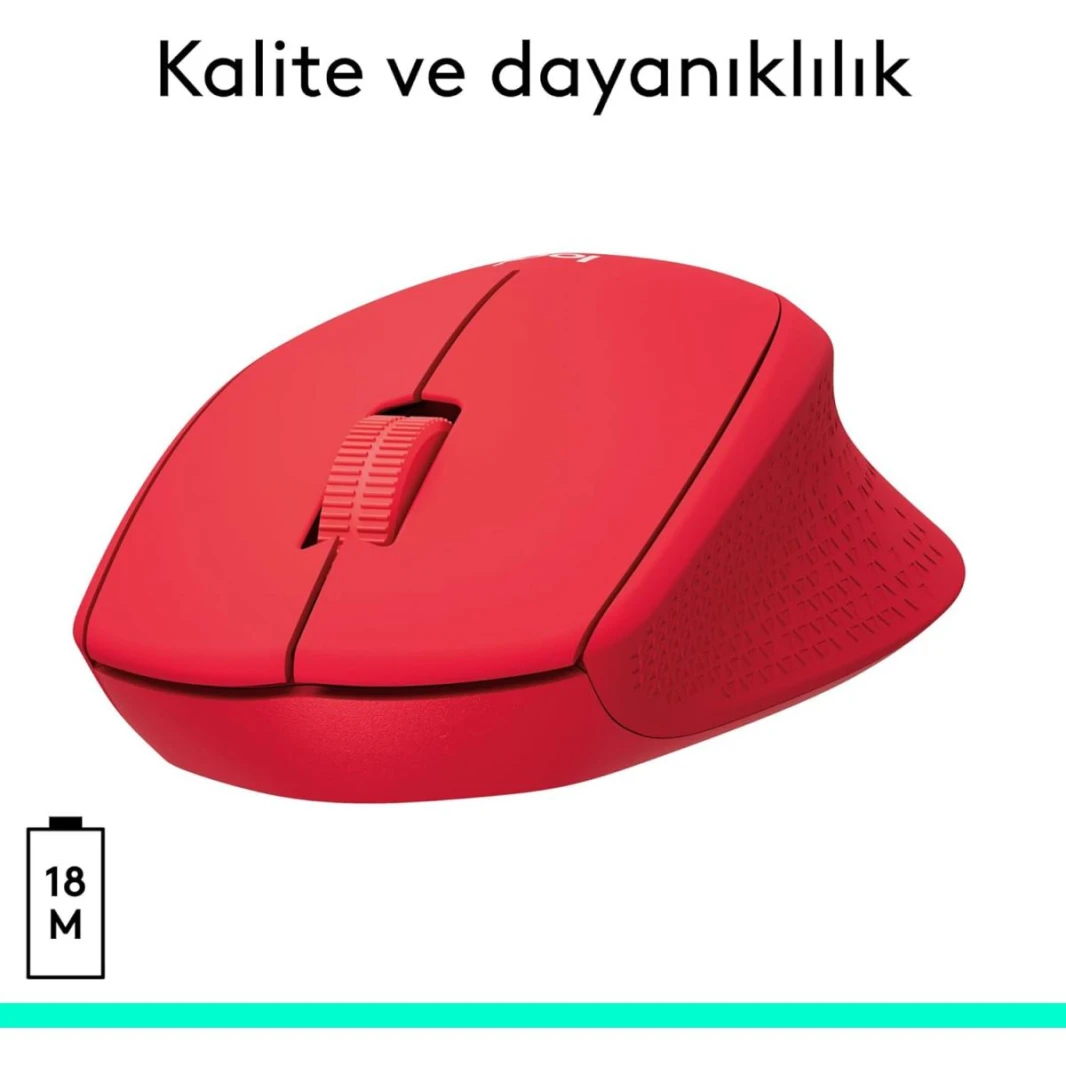 Logitech M330 Silent Mouse, Wireless,  (Red)