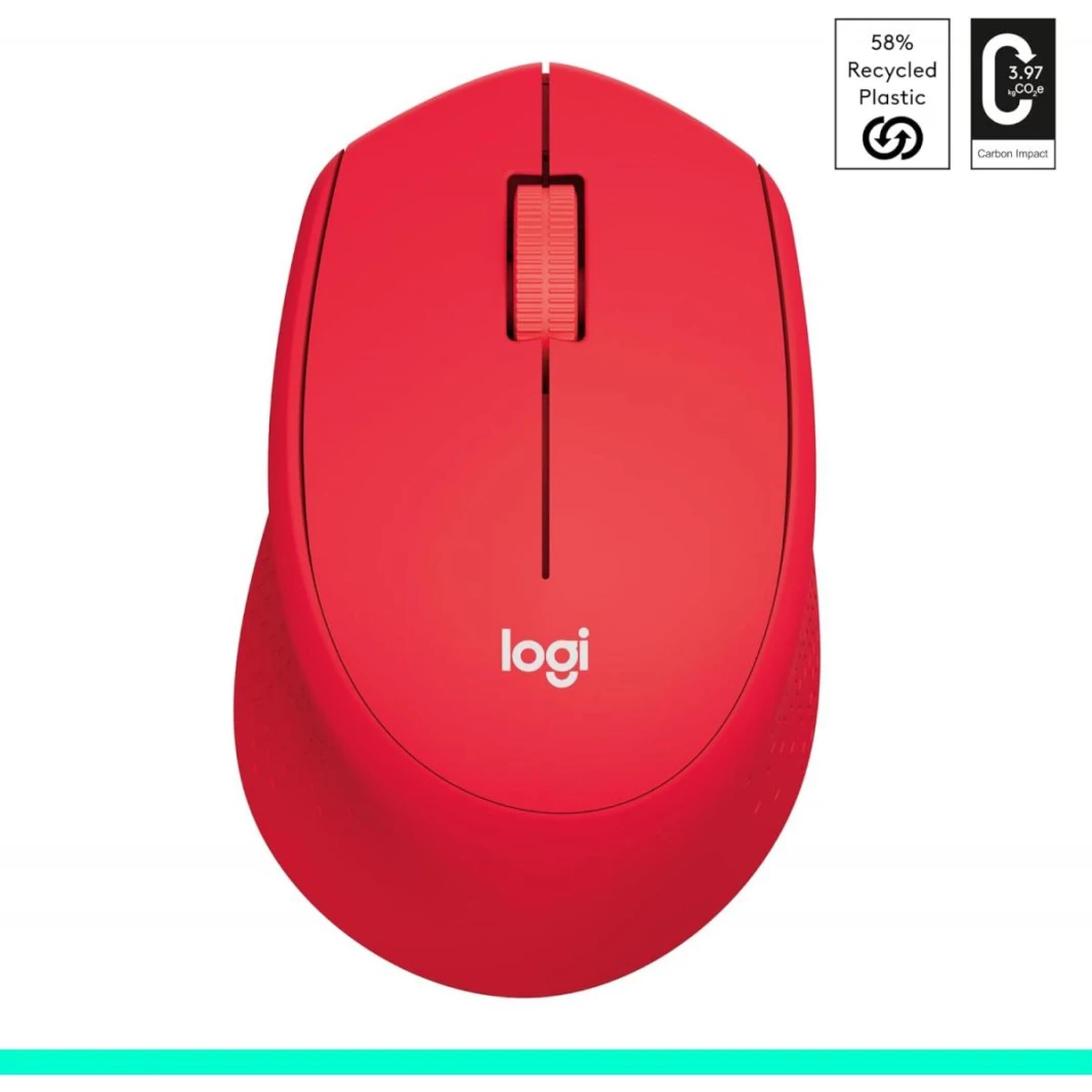 Logitech M330 Silent Mouse, Wireless,  (Red)