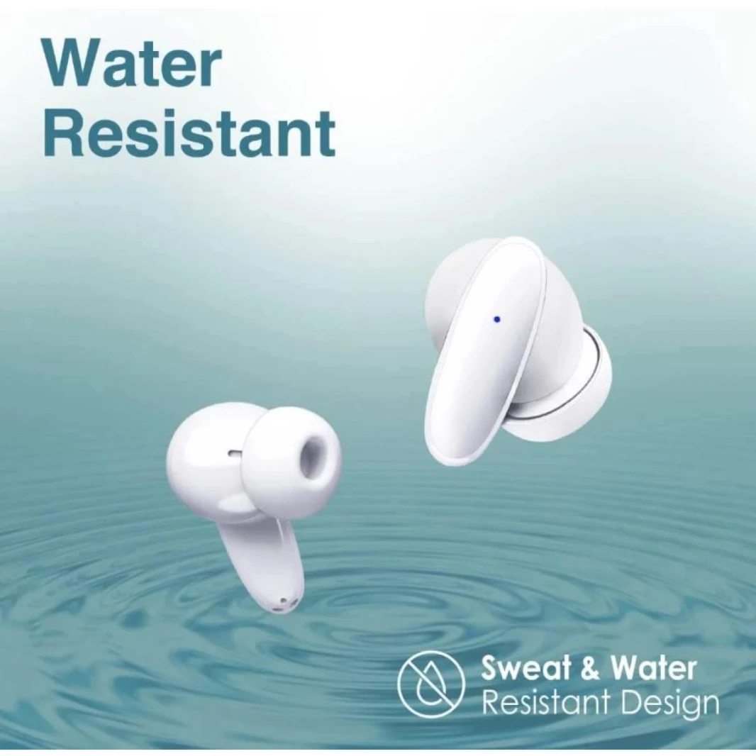 Promate True Wireless Earbuds,In-Ear Bluetooth v5.1 HD Earphones with Mic,IPX5 Water Resistance,20H Playback Time,Intelligent Touch Controls and Smart Auto - White