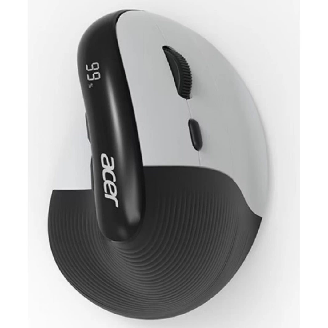 New Design acer OMR217 RECHARGER BATTERY Wireless Mice BT Vertical Ergonomic Mouse for Windows/Mac - White & Black