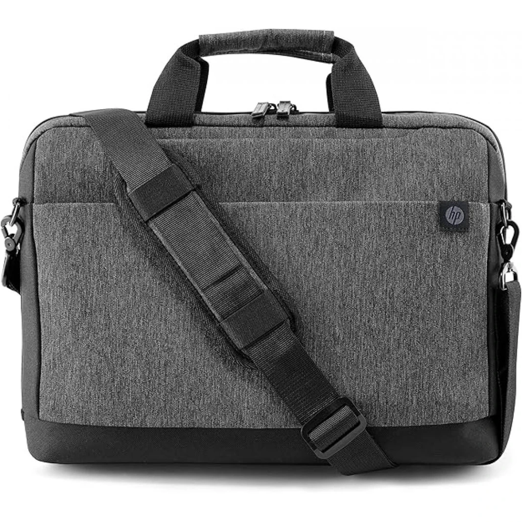 HP Renew Travel 15.6 inch Laptop Bag, Water resistant, 13 pockets, anti-theft elastic band, key fob, padded and adjustable shoulder strap, Sustainable