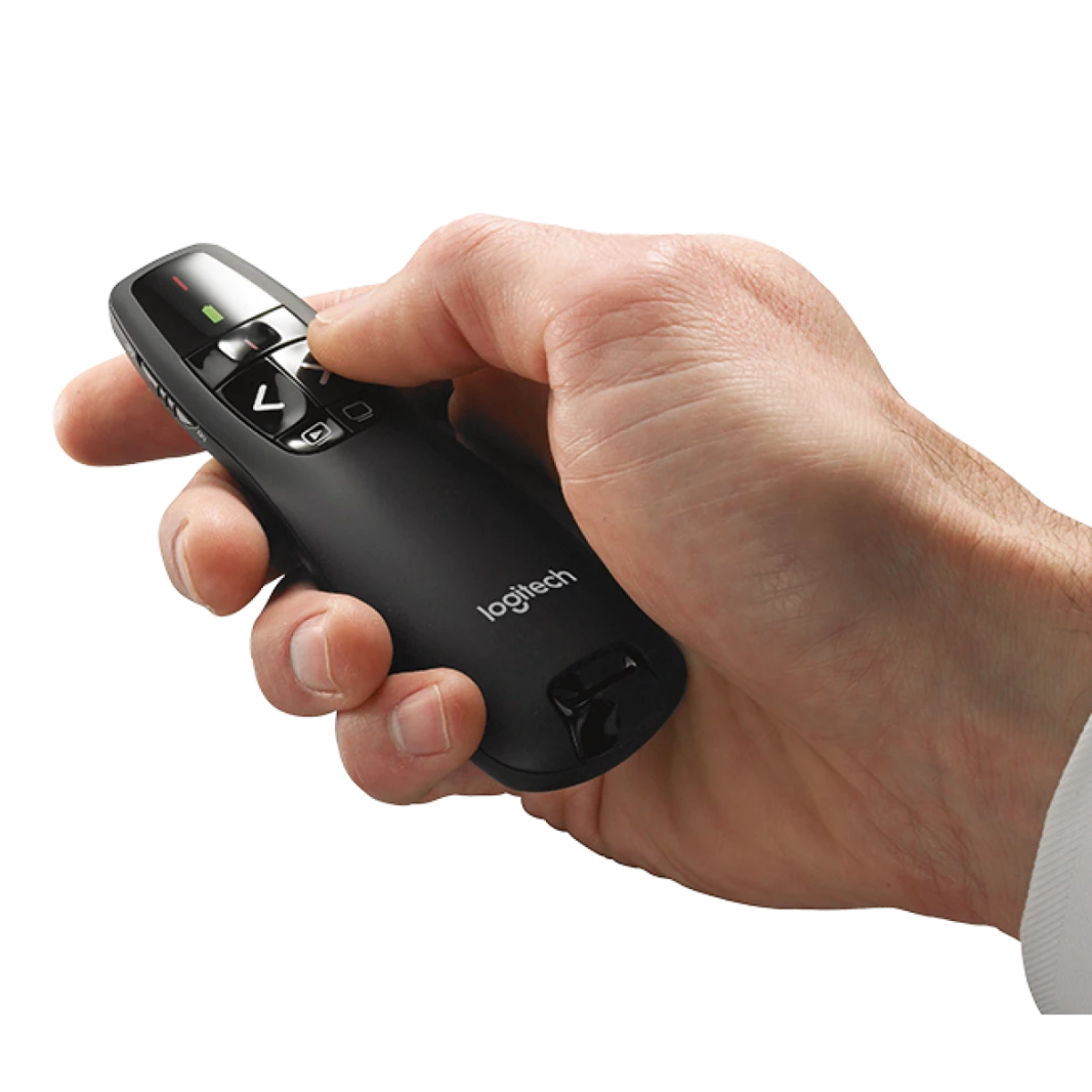 Logitech Wireless Presenter R400, Wireless Presentation Remote Clicker with Laser Pointer