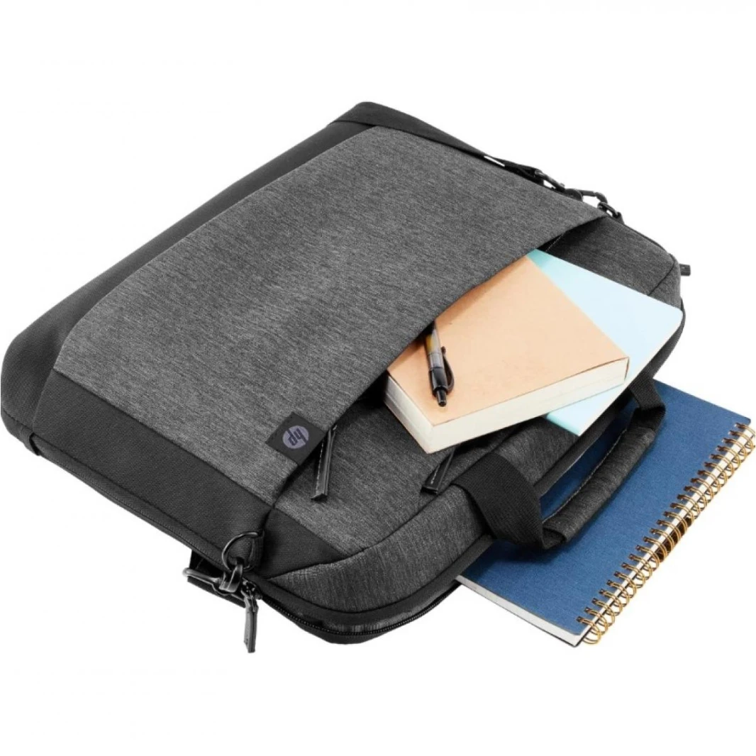 HP Renew Travel 15.6 inch Laptop Bag, Water resistant, 13 pockets, anti-theft elastic band, key fob, padded and adjustable shoulder strap, Sustainable