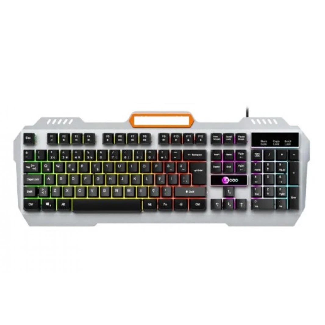 Lenovo Lecoo KB123 USB Wired Gaming Keyboard - Rainbow Effect, Mechanical Feeling Silent, Membrane Gaming