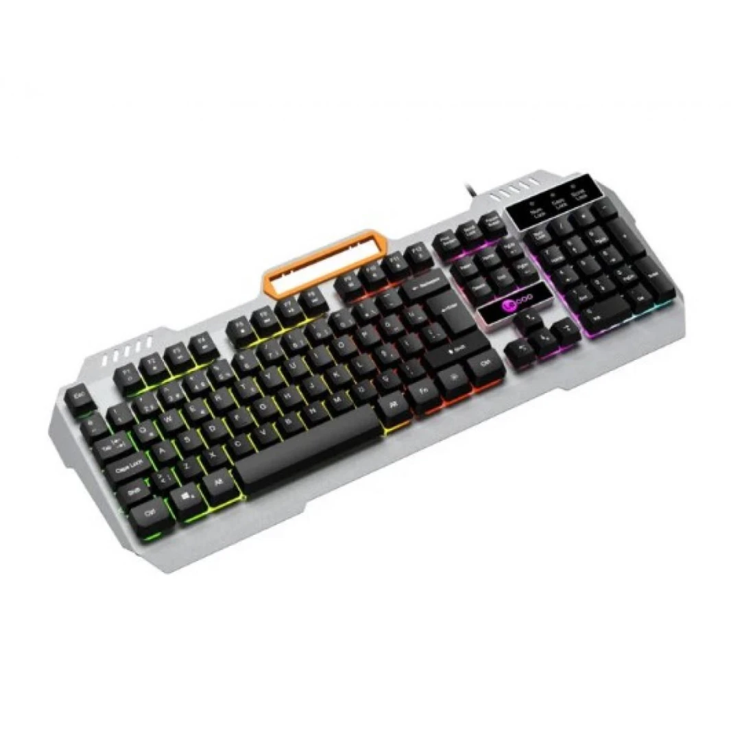 Lenovo Lecoo KB123 USB Wired Gaming Keyboard - Rainbow Effect, Mechanical Feeling Silent, Membrane Gaming