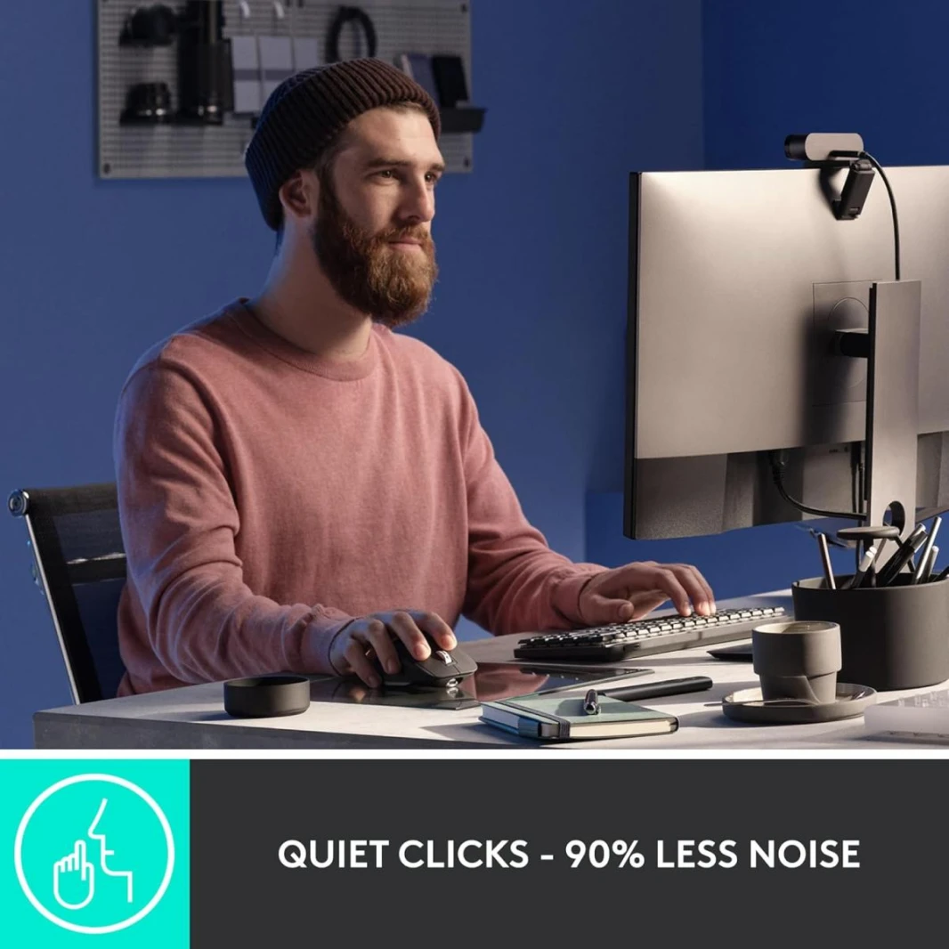 Logitech MX Master 3S (Performance) for Mac - Wireless Bluetooth Mouse with Ultra-Fast Scrolling, Ergo, 8K DPI, Quiet Clicks, Track on Glass, Customization, USB-C, Apple, iPad - Pale Grey