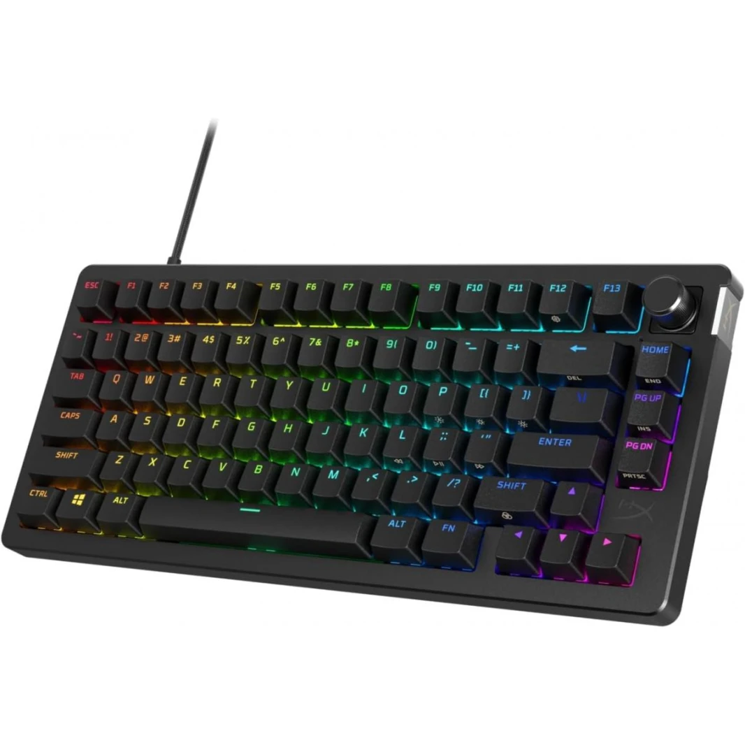 HyperX Alloy Rise 75 – Hot-Swappable 75% Mechanical Gaming Keyboard, PC, Ambient Light Sensor, Gasket Mounted, Linear Switches