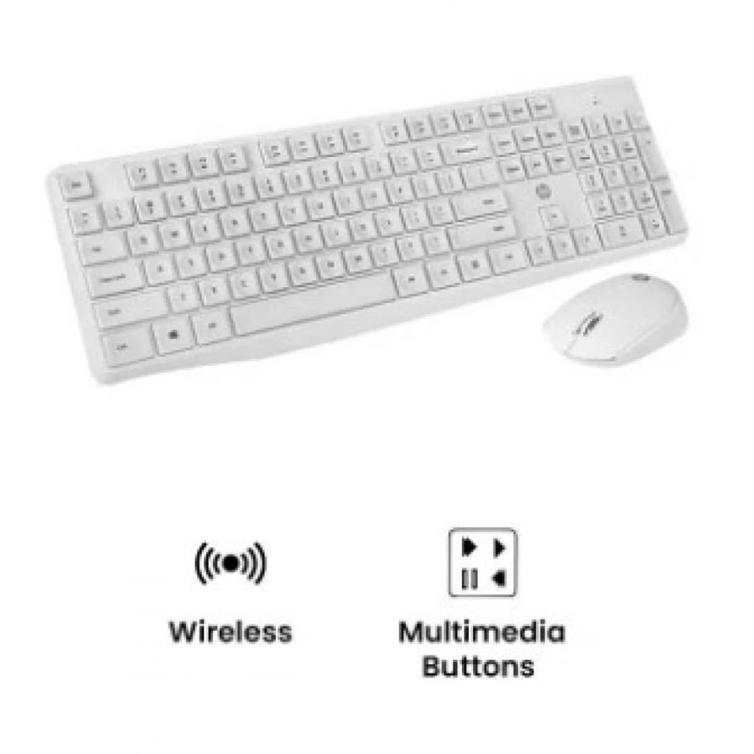 HP CS10 White Wireless Keyboard and Mouse Combo