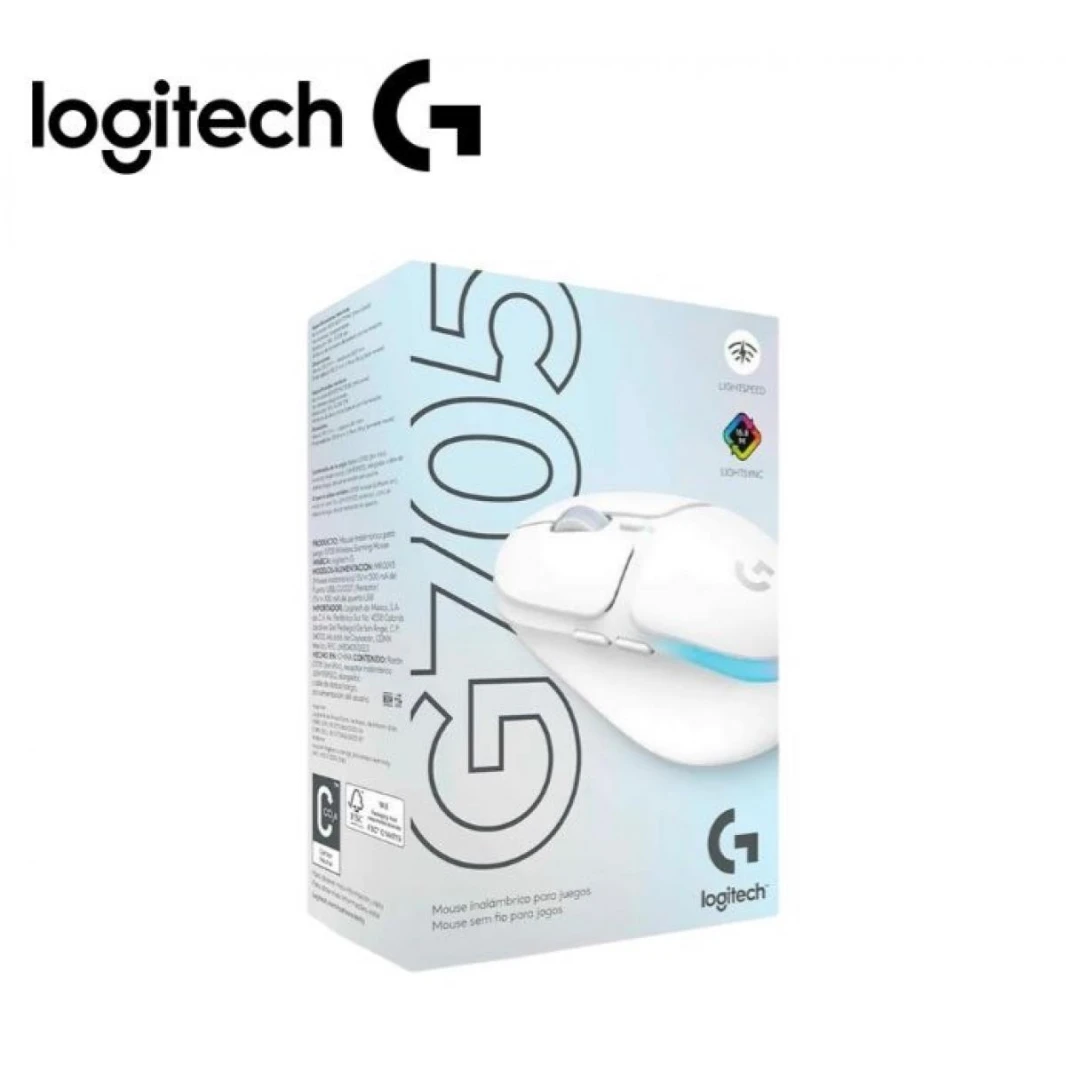 Logitech G705 Wireless Gaming Mouse, Customizable LIGHTSYNC RGB Lighting, Lightspeed Wireless, Bluetooth Connectivity, Lightweight, PC/Mac/Laptop - White Mist