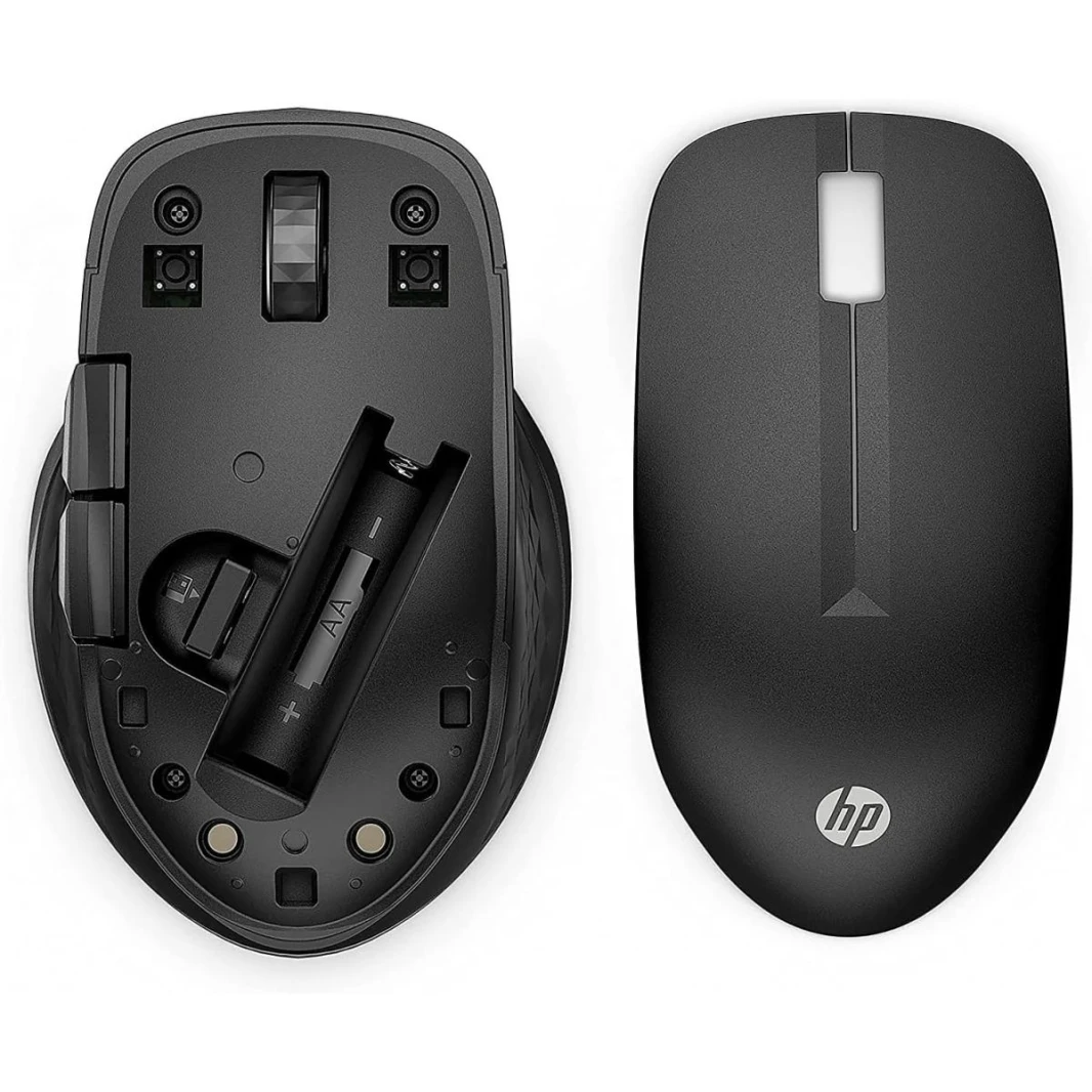 HP 430 Multi-Device Wireless Mouse Dual Bluetooth 5.2 & 2.4 GHz USB Receiver Dongle - 4000 DPI Cursor Tracking, 4 Customizable Buttons