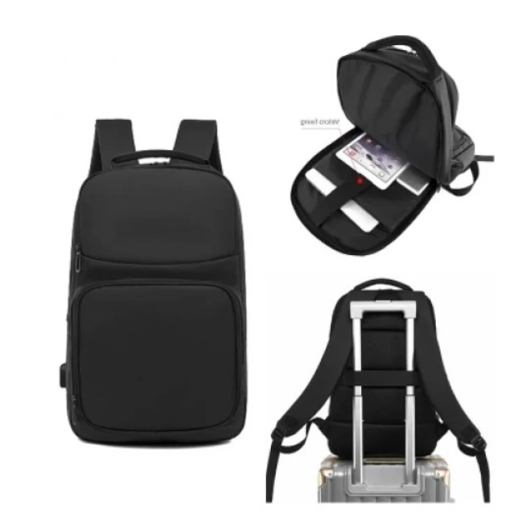 Okade Laptop Backpack Up to 15.6" Laptops S8839 Protective Case Water Resistant Exterior - Black