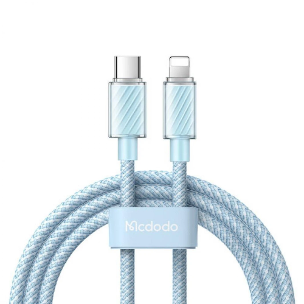 MCDODO Type-C to Lightning Cable Dichromatic Series CA-3661 - Blue - 18 Month Warranty