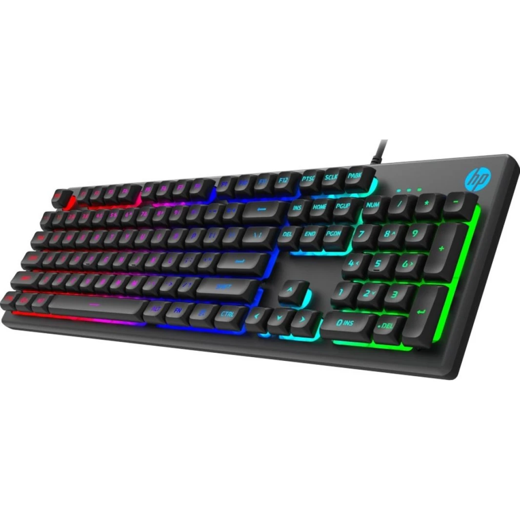 HP Gaming Keyboard K500Y Stylish Design With Integrated Metal Panel