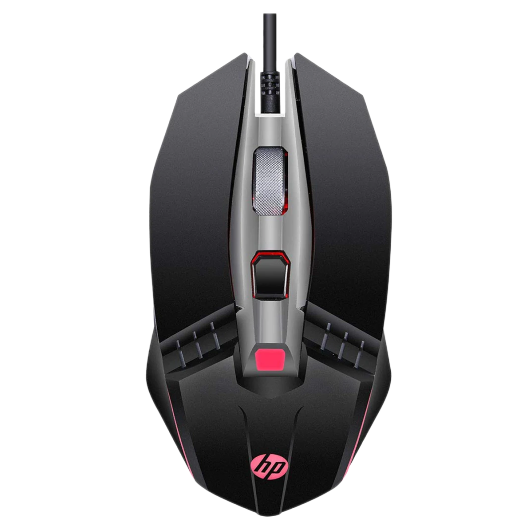 HP M270 Backlit USB Wired Gaming Mouse with 6 Buttons, 4-Speed Customizable 2400 DPI, Ergonomic Design