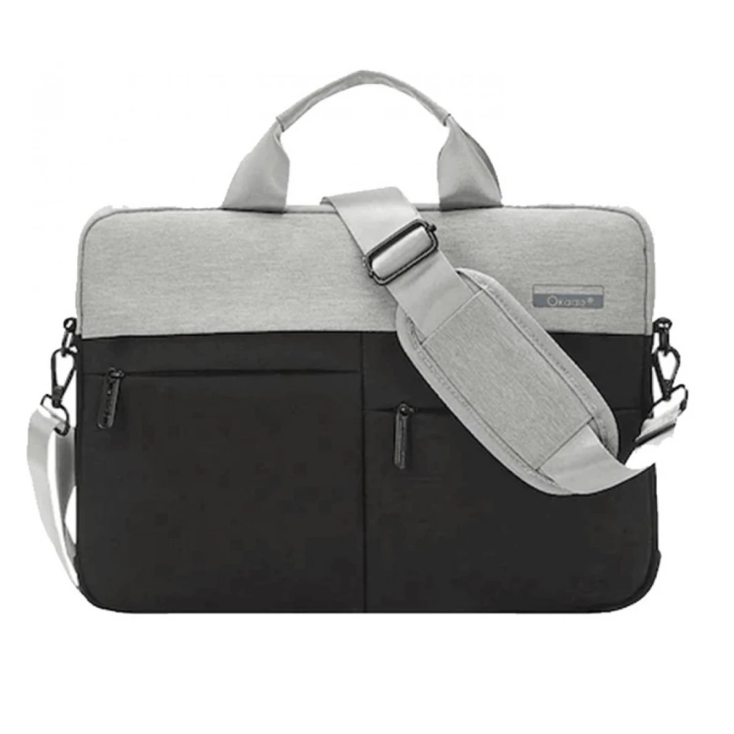 Okade T54 Shockproof Laptop Bag With Air Cushion, Slim Lightweight Protective Computer Case - Black