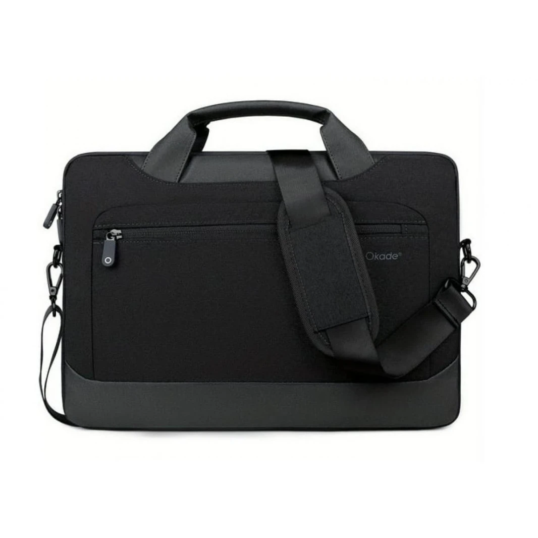 Okade T62 Shockproof Laptop Bag With Air Cushion, Slim Lightweight Protective Computer Case - Black