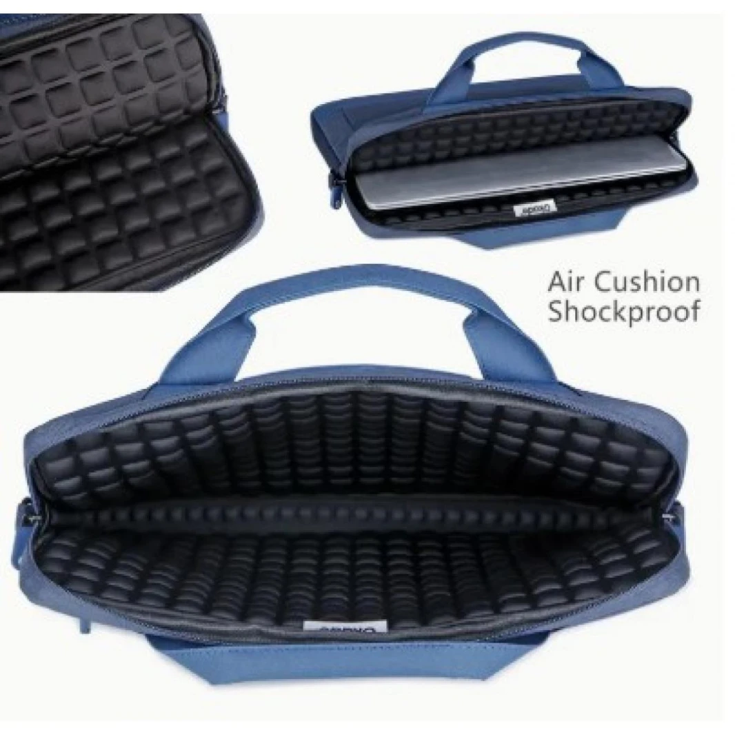 Okade T62 Shockproof Laptop Bag With Air Cushion, Slim Lightweight Protective Computer Case - Black