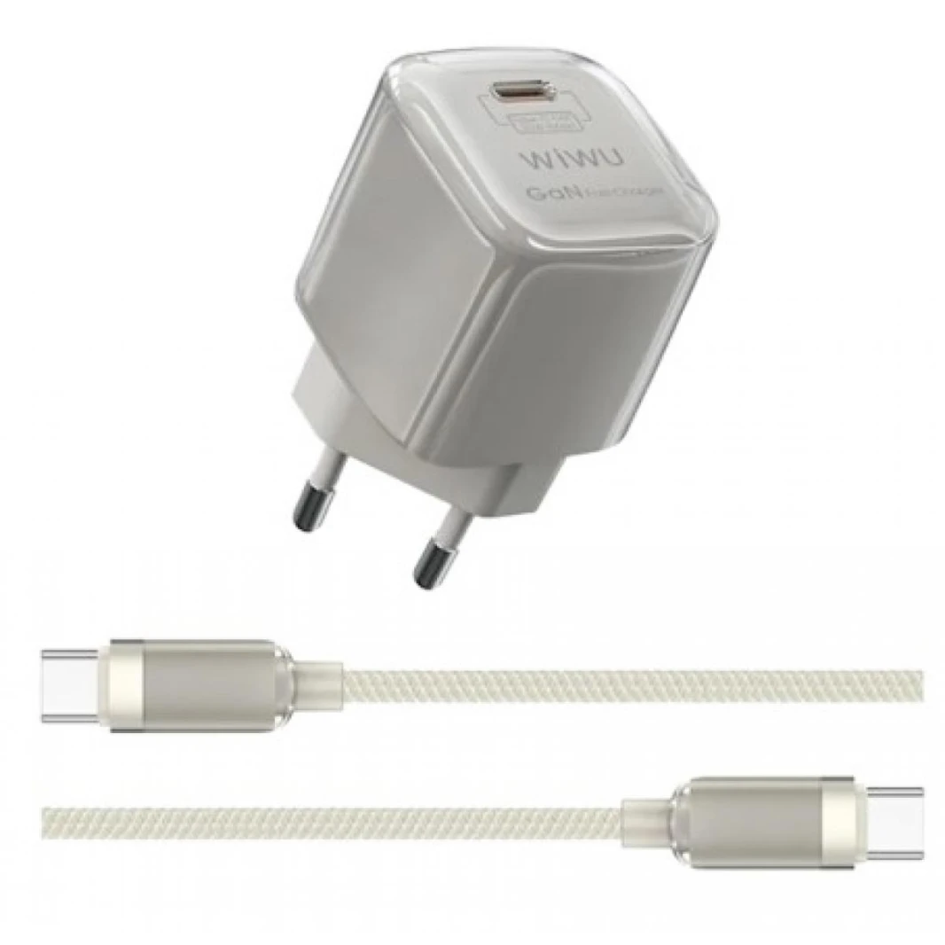 WIWU Wi-U017 Jello GaN Charger with Type-C  - 18 Month Warranty