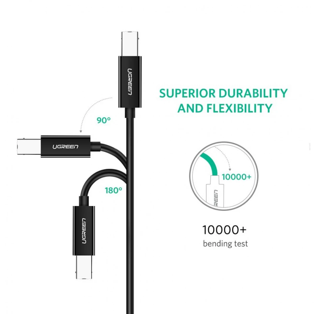 UGREEN USB C to USB B Cable Braided High Speed USB Type B Cable Compatible with MacBook, ASUS, HP, Acer to all USB B Devices