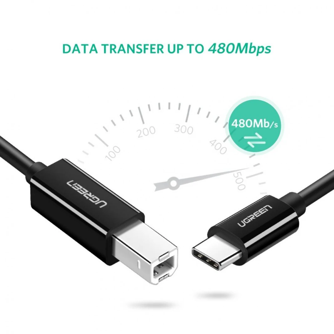 UGREEN USB C to USB B Cable Braided High Speed USB Type B Cable Compatible with MacBook, ASUS, HP, Acer to all USB B Devices