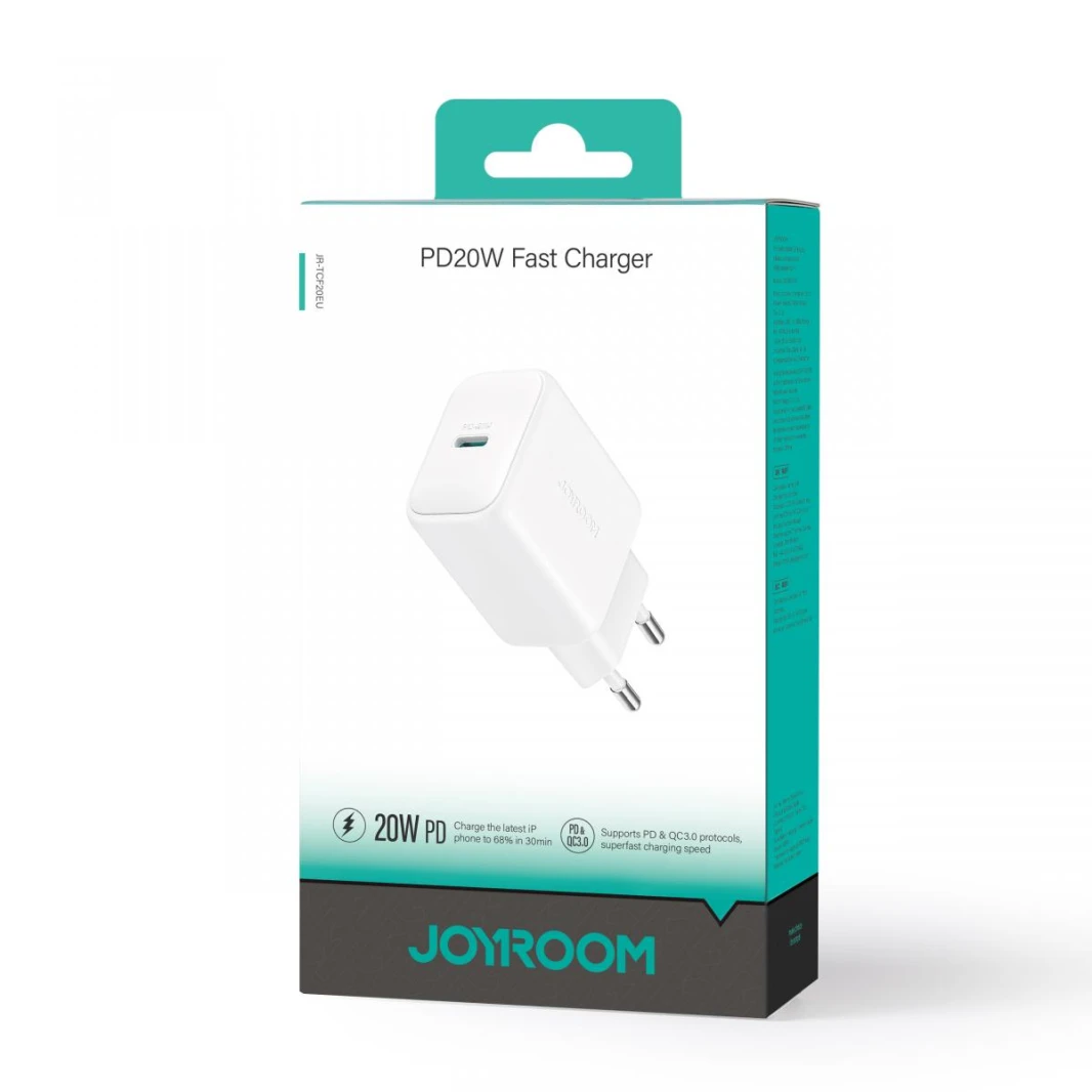 JoyroomJR-TCF20 20W Superfast Charger PD & QC3.0 Support - 18 Months Warranty