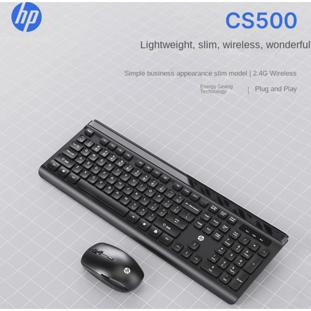 hp Keyboard And Mouse Wireless Combo Kit CS500 Arabic/English