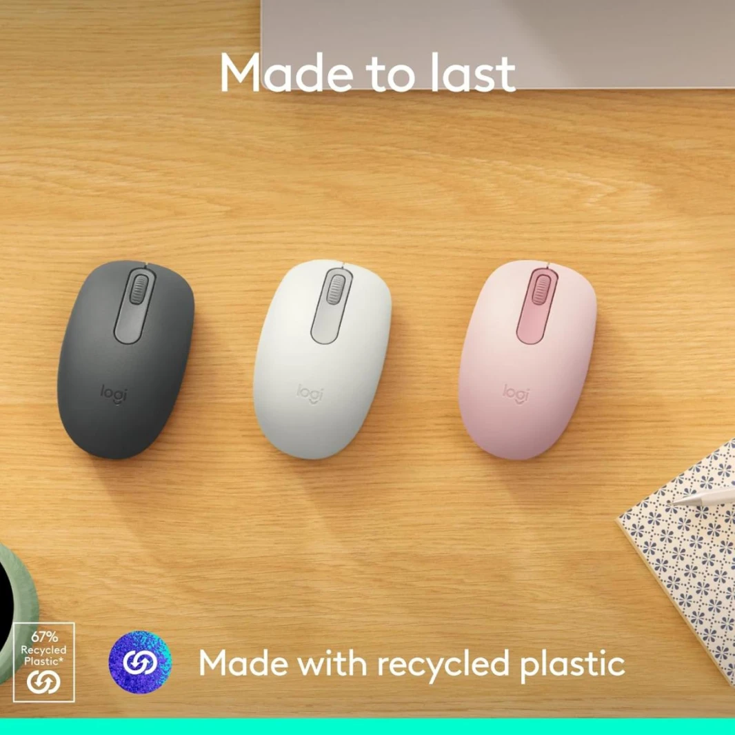 Logitech M196 Bluetooth Wireless Mouse, Compact and Portable Mouse for Laptops, Tablets and More, 12-Month Battery, Smooth Tracking, Compatible with PC and Mac