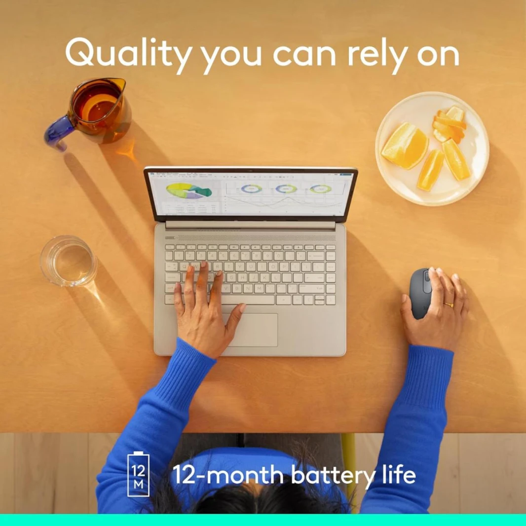 Logitech M196 Bluetooth Wireless Mouse, Compact and Portable Mouse for Laptops, Tablets and More, 12-Month Battery, Smooth Tracking, Compatible with PC and Mac