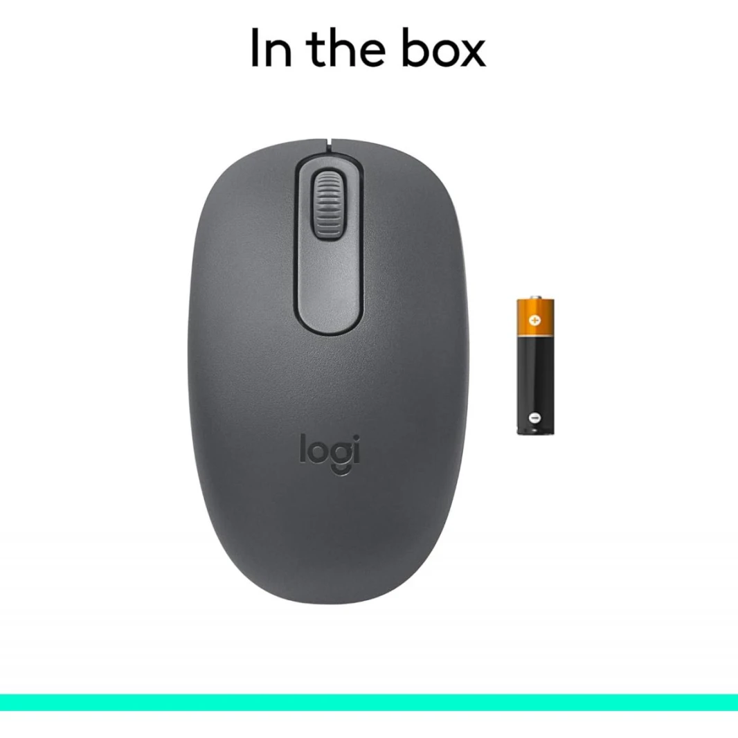 Logitech M196 Bluetooth Wireless Mouse, Compact and Portable Mouse for Laptops, Tablets and More, 12-Month Battery, Smooth Tracking, Compatible with PC and Mac