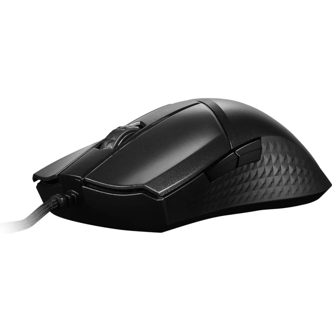 MSI CLUTCH GM31 LIGHTWEIGHT Gaming Mouse - 12000 DPI Optical Sensor, Right-Handed, 60M+ Click OMRON Switches, 6-Buttons, FriXionFree Cable, 1ms Latency, RGB Mystic Light, 58g
