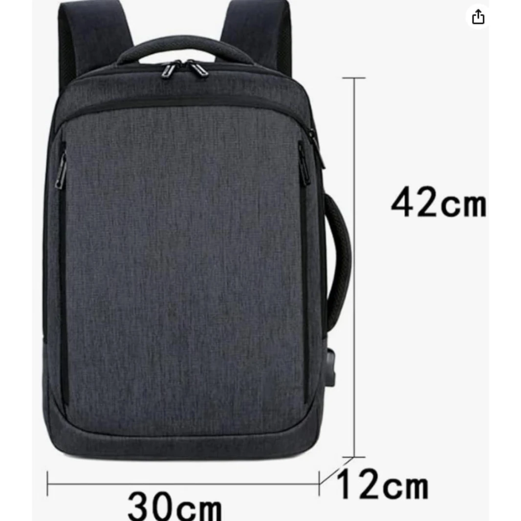 Business Backpack Stylish & Functional Multiple Compartments With Durable Materials Up to 15.6" Laptop Fits - Gray