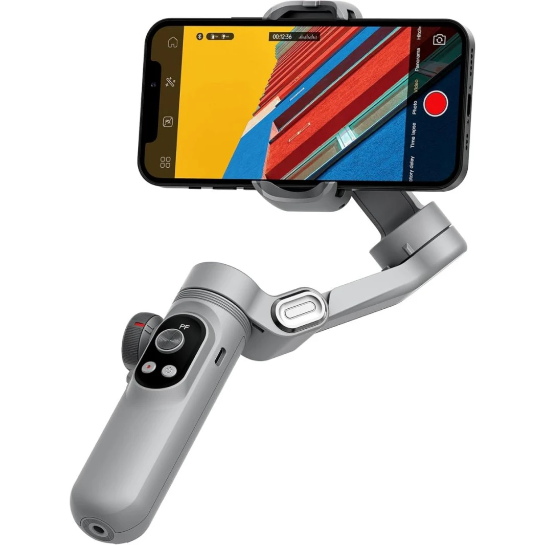 WIWU Wi-SE007 Handheld Gimbal Stabilizer 8 shooting modes, 4 intelligent follow shoot modes Detachable battery 18h super endurance Built-in 3-level light - 18 Month Warranty