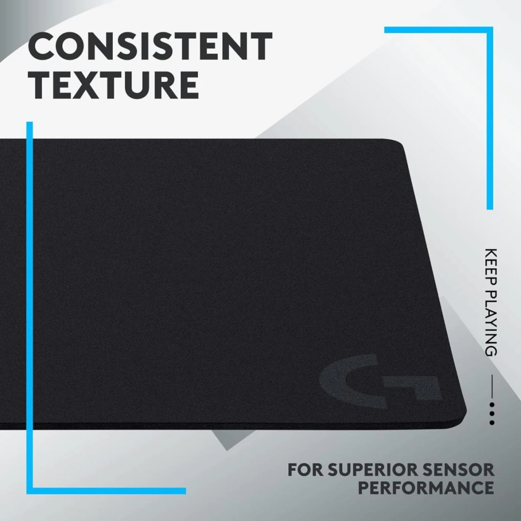 Logitech G440 Hard Gaming Mouse Pad Thick , Optimized for Gaming Sensors, Moderate Surface Friction, Non-Slip Mouse Mat - Black