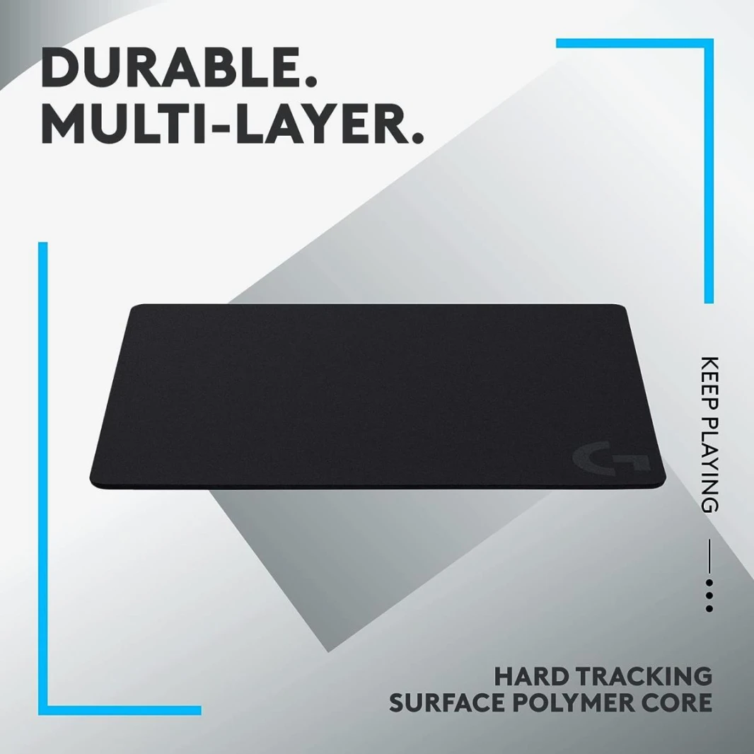 Logitech G440 Hard Gaming Mouse Pad Thick , Optimized for Gaming Sensors, Moderate Surface Friction, Non-Slip Mouse Mat - Black