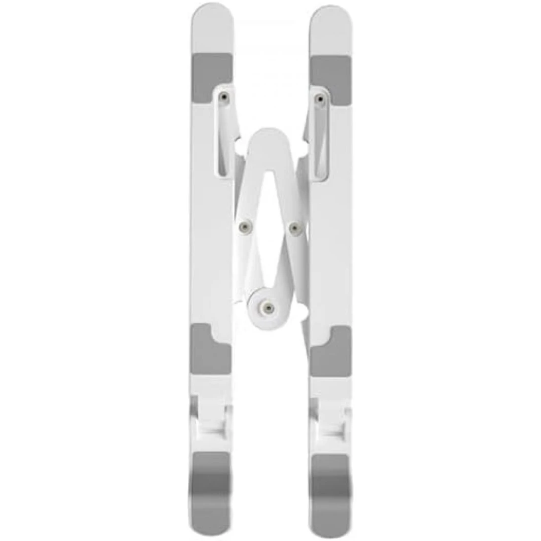 WiWU S500 Laptop Stand Adjustable Angle Silicone Mat Lightweight Foldable Stable Support Silver White