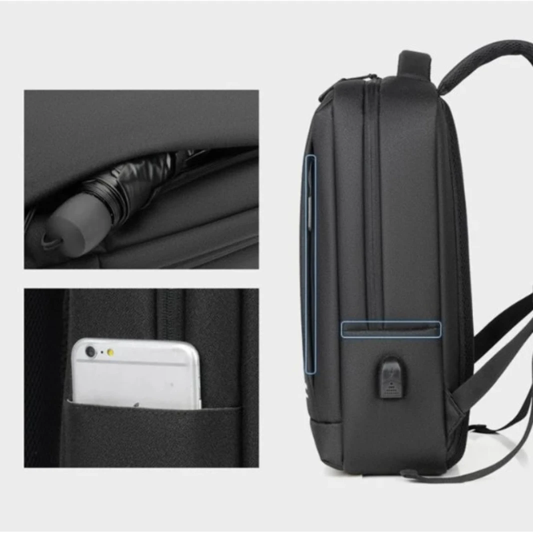 Business Backpack stylish & functional multiple compartments With Durable Materials Up to 15.6" Laptop Fits - Black
